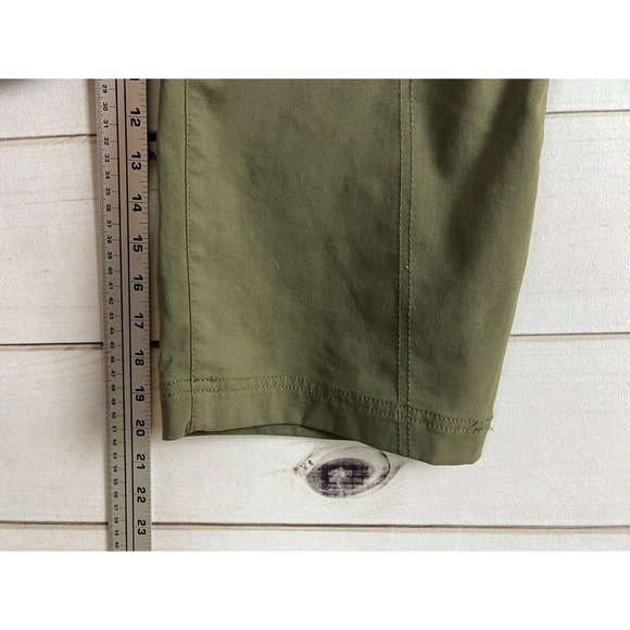 PRANA Pants Womens Medium Green Pillar Cropped Capri Pockets Hiking Excellent - Picture 7 of 9